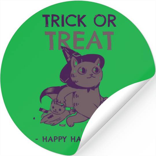 Trick Or Treat Funny Halloween Stickers