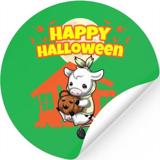 Happy Halloween Scary Funny Hallow's Eve Costume Stickers