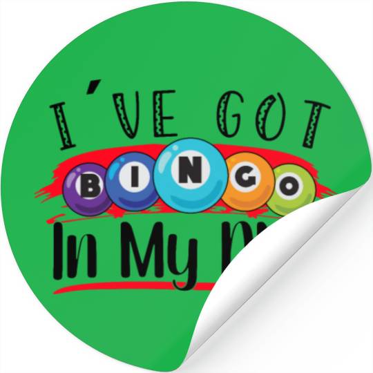 Bingo Card Game Grandma Bingo Player Bingo Cards Stickers
