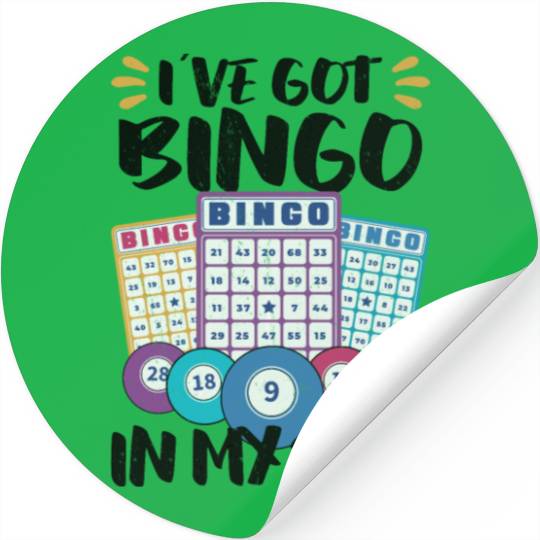 Bingo Card Game Grandma Bingo Player Bingo Cards Stickers