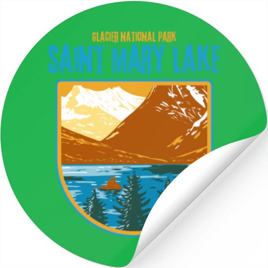 Saint Mary Lake Glacier National Park Stickers
