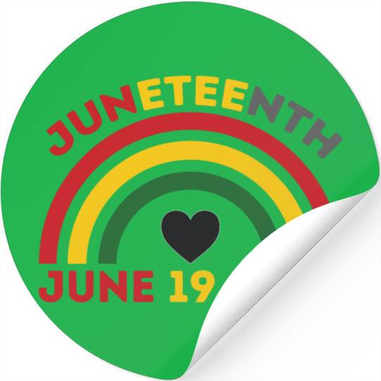 JUNETEENTH June 19th Black African American Day Stickers