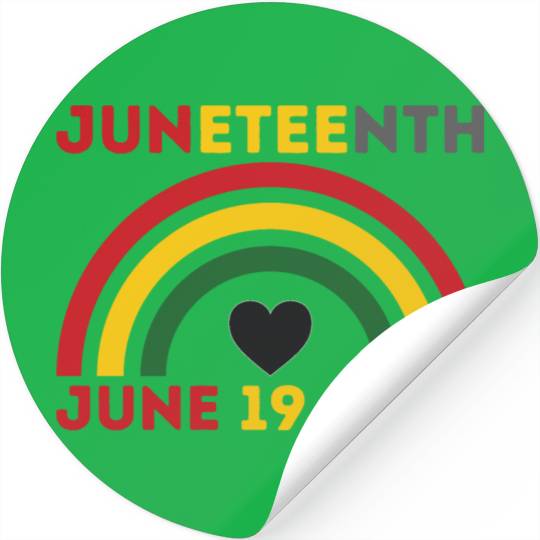 JUNETEENTH June 19th Black African American Day Stickers