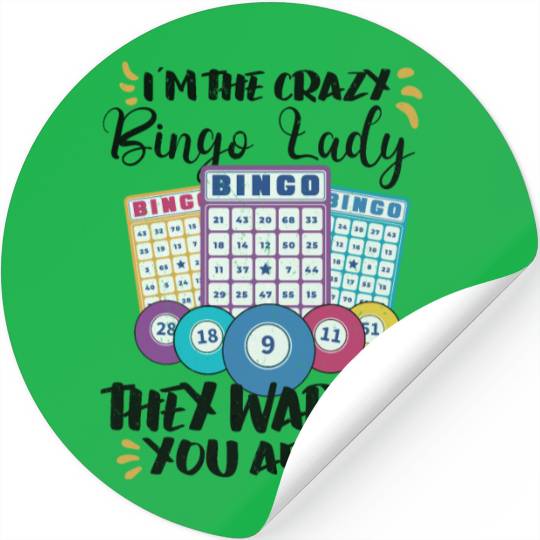 Bingo Card Game Grandma Bingo Player Bingo Cards Stickers