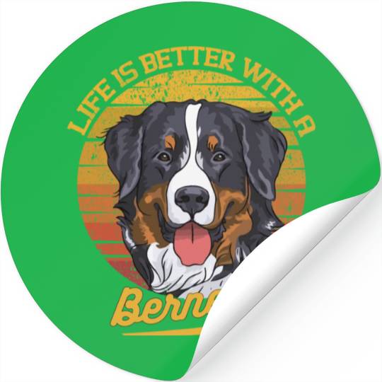 Bernese Mountain Dog Lover Cartoon Stickers