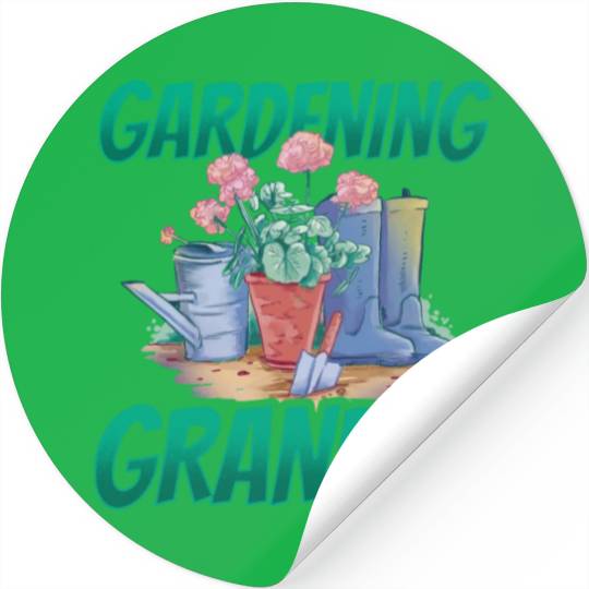 Gardening Grandpa Landscaping Granddad Garden Stickers