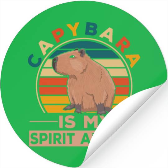Kind Animal Lover Happy Capybara Stickers