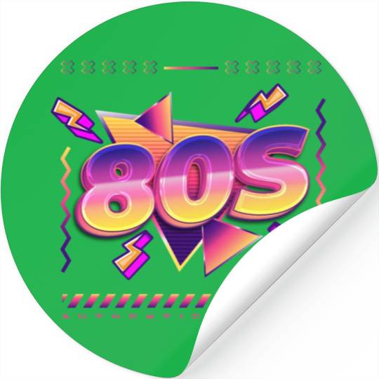 80s!!! - Synthwave/Retrowave/Vaporwave 80s Stickers
