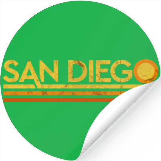 Retro San Diego California Stickers