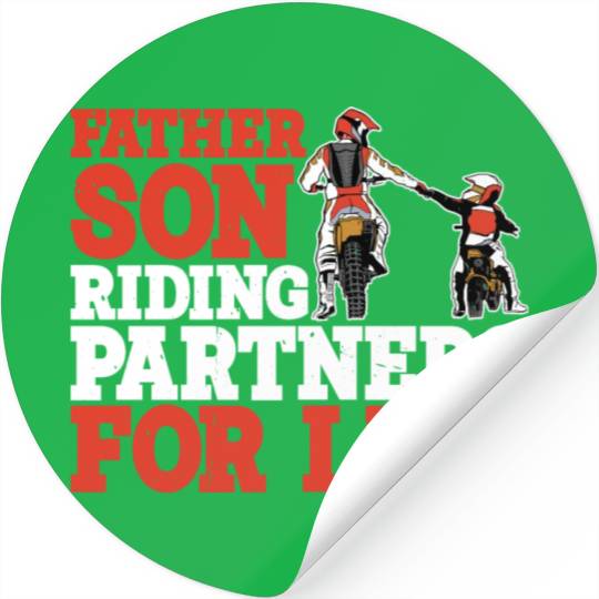 Father Son, Riding Partners For Life 3 Stickers