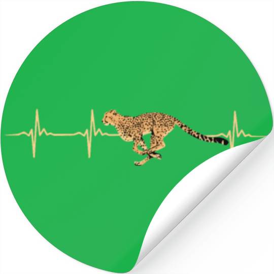 Cheetah Heartbeat Stickers