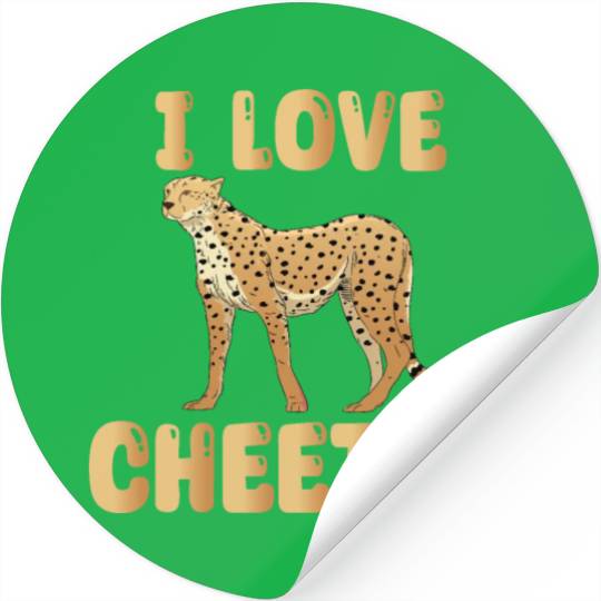 I Love Cheetah Stickers