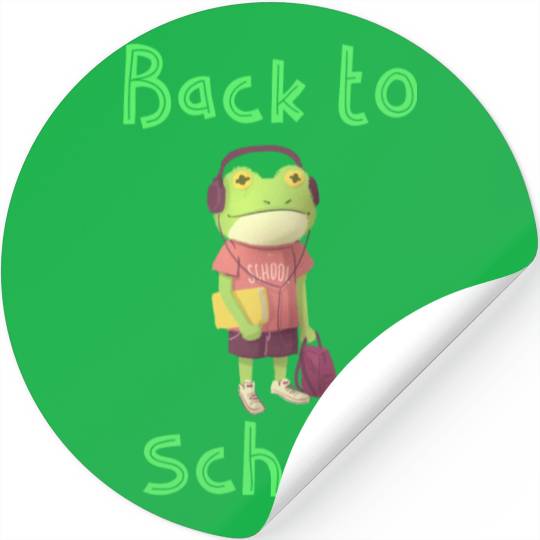 Frog Back To School Stickers