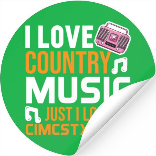 I love Country Music Stickers