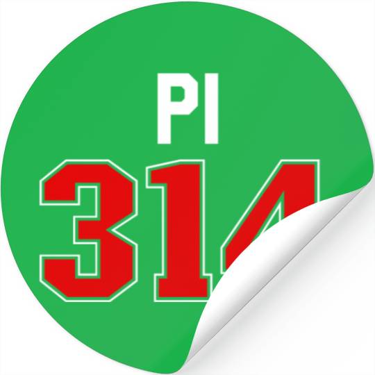 Pi 3.14 Jersey Math Student Teacher Pi Day Art Pi Stickers