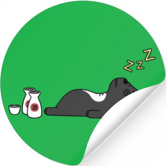 French Bulldog Sake Drunk Stickers