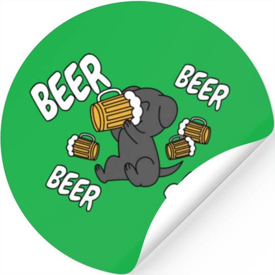 Great Dane Drinking Beer Stickers