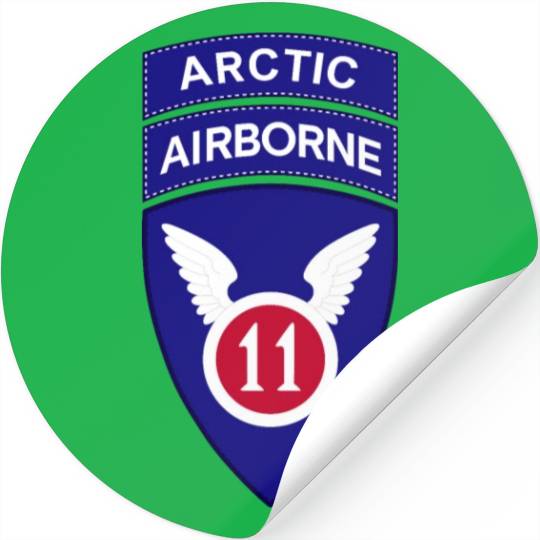 11th Airborne Division w Arctic Tab wo Txt X 300 Stickers
