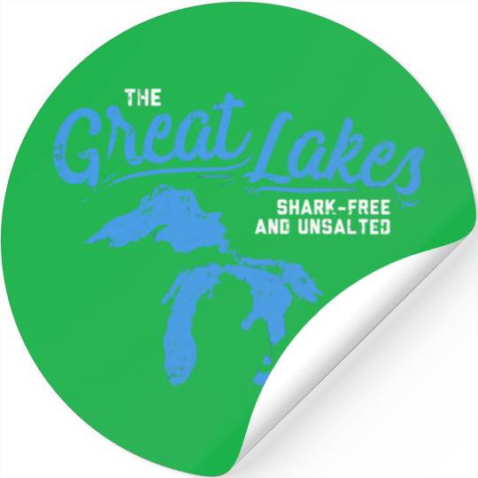 Great Lakes Shark Free & Unsalted Summer Vacation Stickers