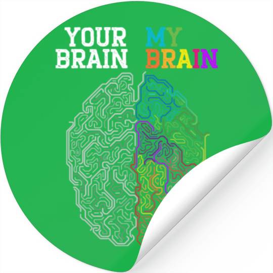 Your Brain My Brain Embrace Neurodiversity ADHD Stickers