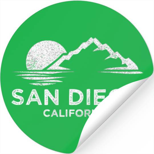 San Diego Ca Retro Vintage Southern California Stickers