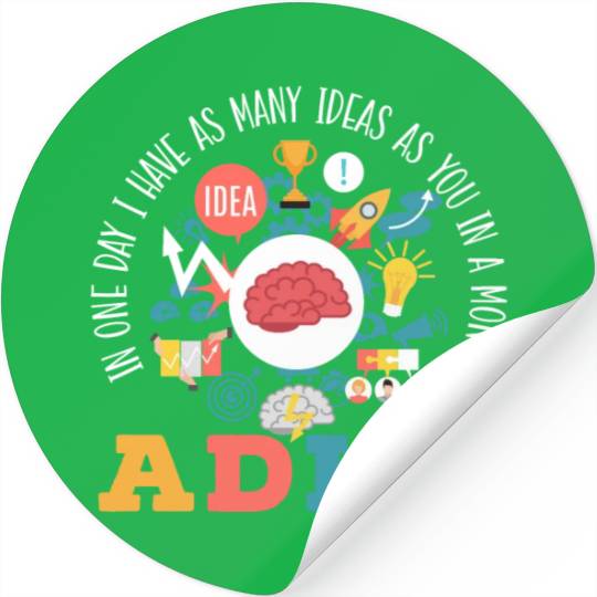 ADHD Warrior Embrace Neurodiversity ADHD Awareness Stickers