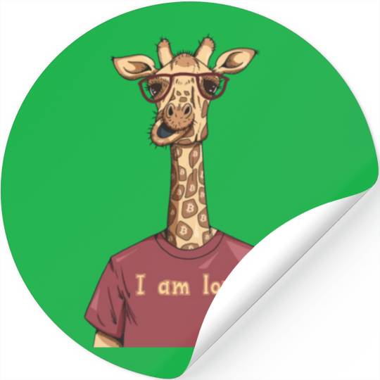 Bitcoin Giraffe BTC Crypto Hodl Design Stickers
