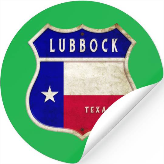 Lubbock Texas crest flags design Stickers