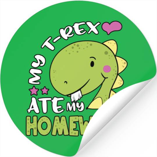 Tyrannosaurus Back to School TRex for Kids TRex At Stickers
