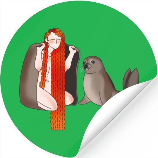 Selkie and Seal Stickers