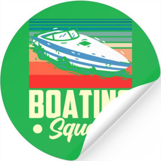 Boating Squad Yacht Boat Captain Ship Stickers