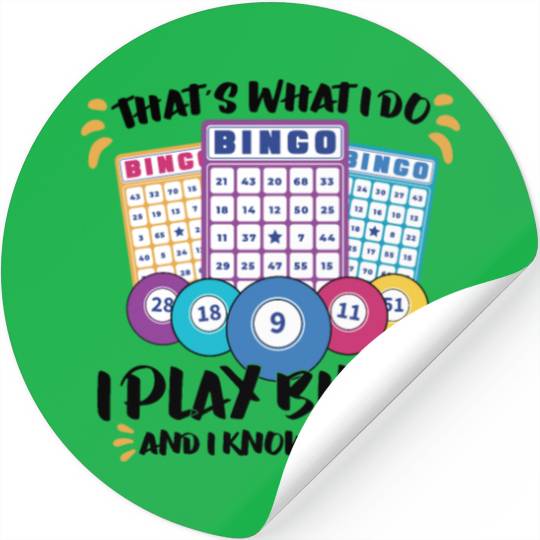 Bingo Card Game Grandma Bingo Player Bingo Cards Stickers