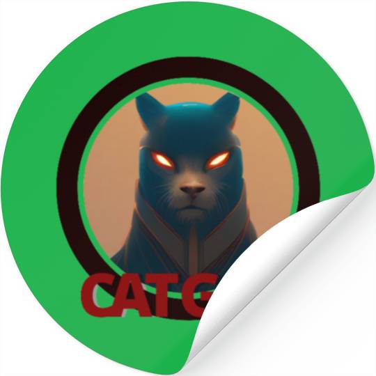 Samurai Cat God Stickers