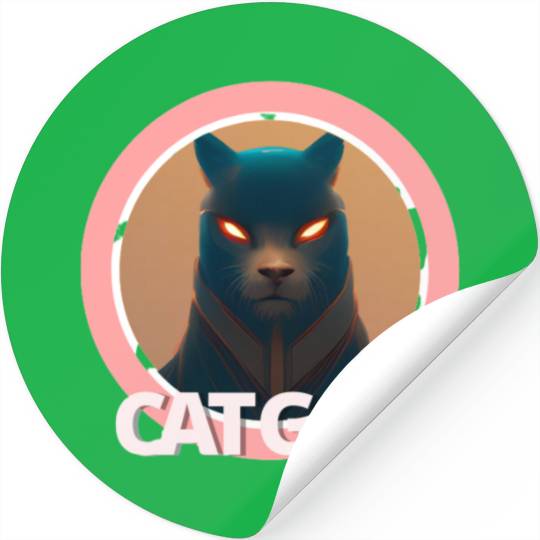 Samurai Cat God Stickers