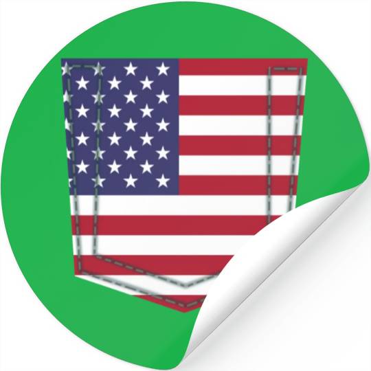 USA pocket flag Stickers