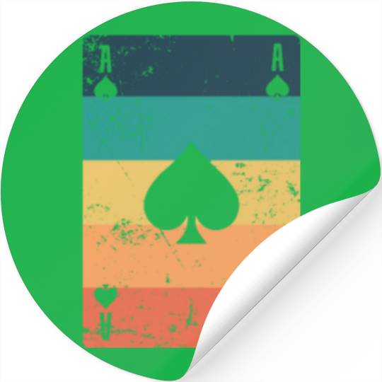 Ace of Spades Poker or Skat Card Game Game Stickers