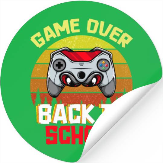 Game Over Back to School Stickers