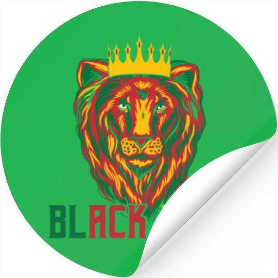 African American Lion Stickers