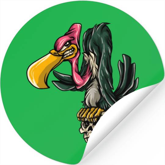 Halloween Costume Adler Geier Spooky Skull Zombie Stickers