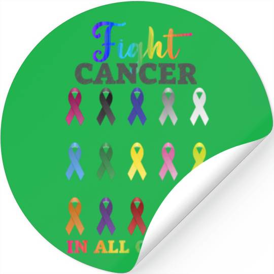 Cancer Sucks In Every Color Fighter Fight Support Stickers