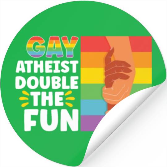 Gay LGBTQ Atheist Atheism Anti Religion Securalism Stickers
