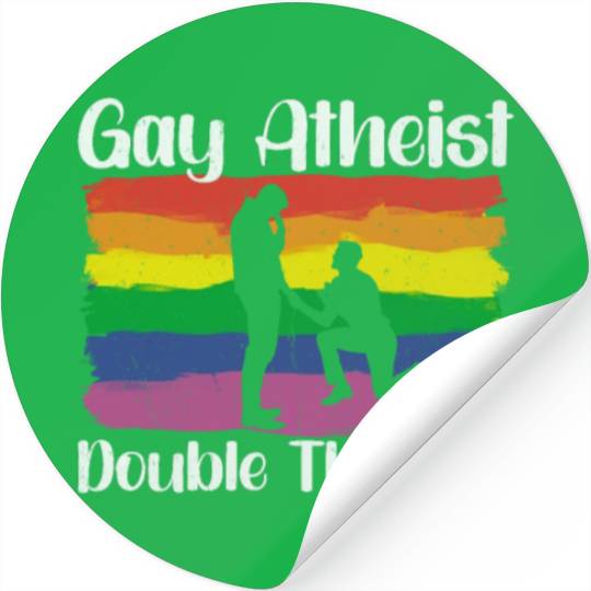 Gay LGBTQ Atheist Atheism Anti Religion Securalism Stickers