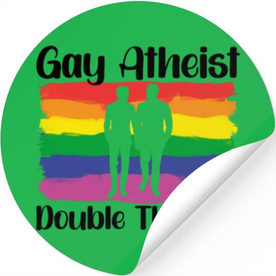 Gay LGBTQ Atheist Atheism Anti Religion Securalism Stickers