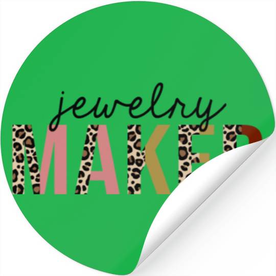 Jewelry Maker Leopard Print Funny Stickers