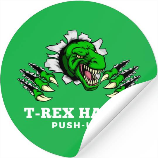 T-rex Hates Push-Postal Service Funny Gym Wear Stickers