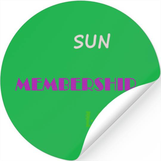 Sun Membership Local Stickers