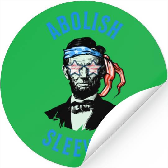 Funny Abraham Lincoln Flag United States Patriotic Stickers