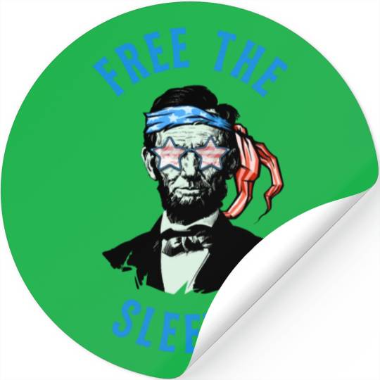 Funny Abraham Lincoln Flag United States Patriotic Stickers