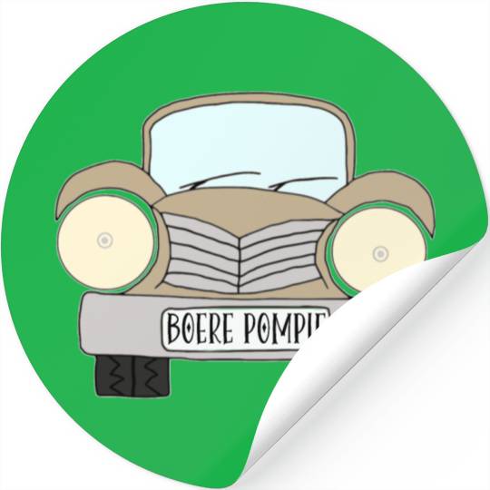 Old Car Khaki Boere Pompie Afrikaans Stickers