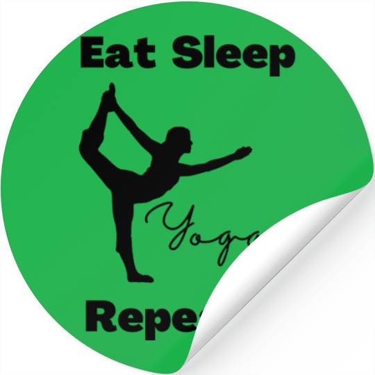 Eat, Sleep, Yoga Repeat Stickers